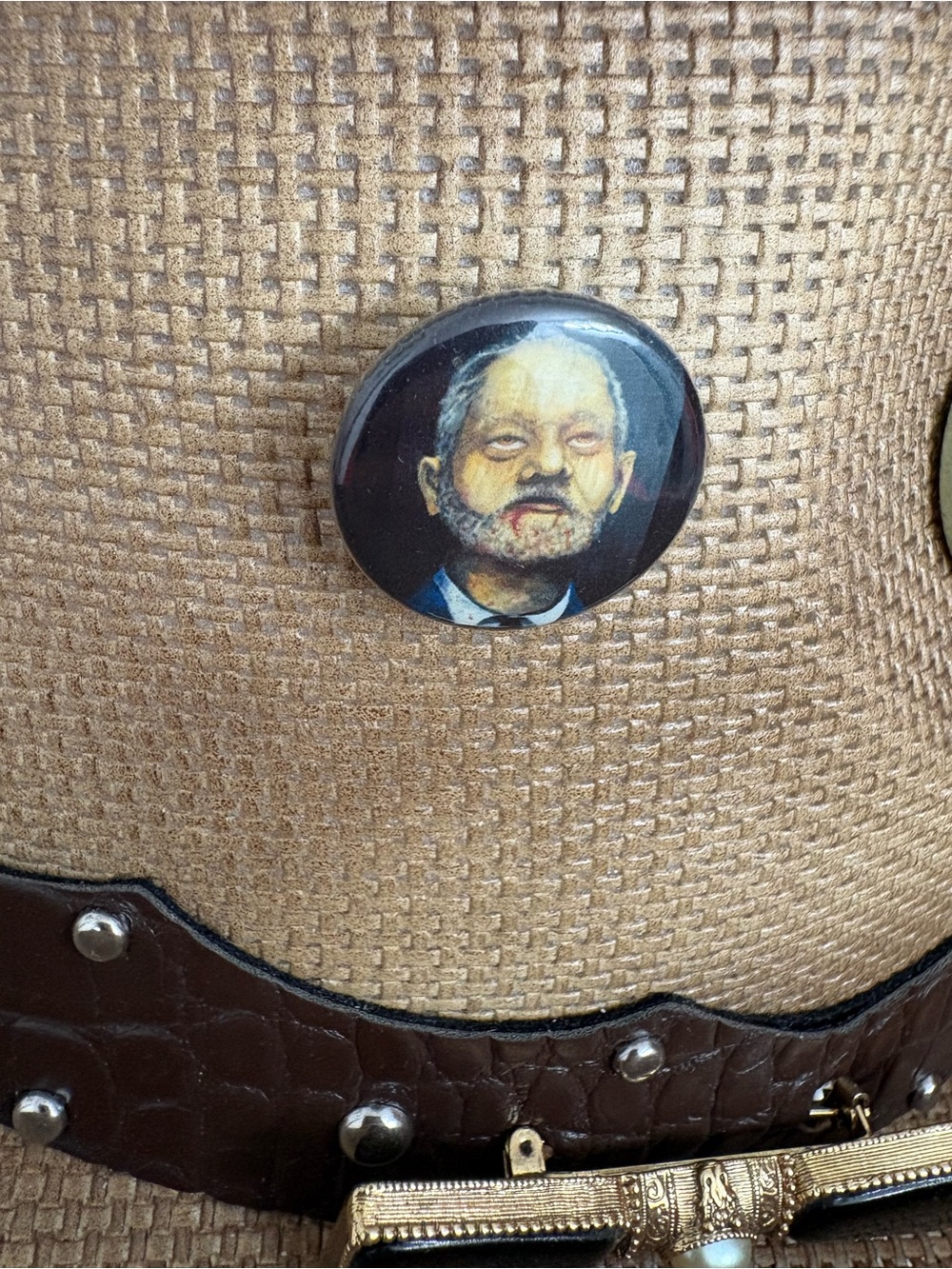 Zombie “Bill Murray” Button - Dark Art Style
